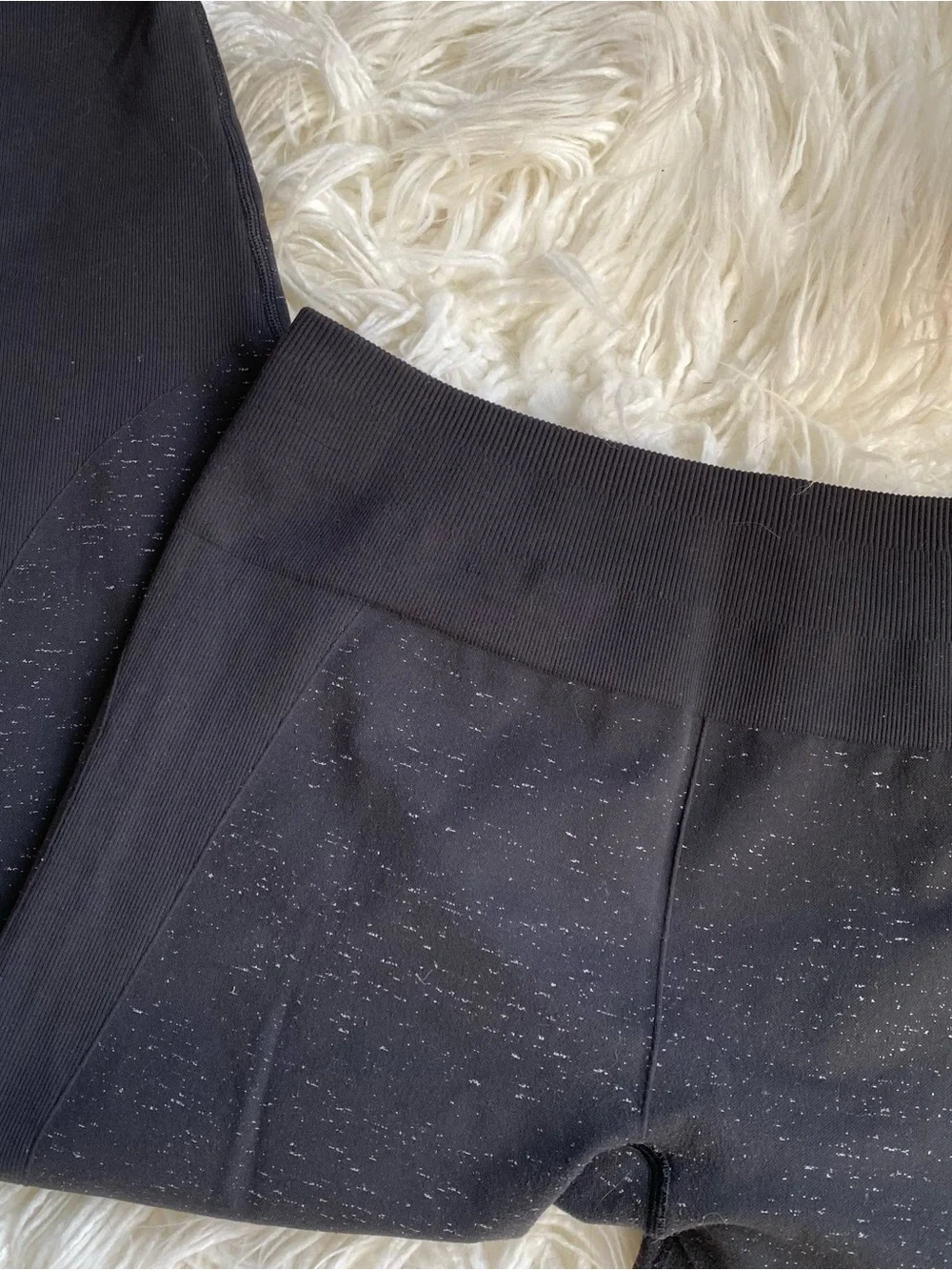 Lululemon Black Speckled High-Waist Leggings Womans Size 10 EUC